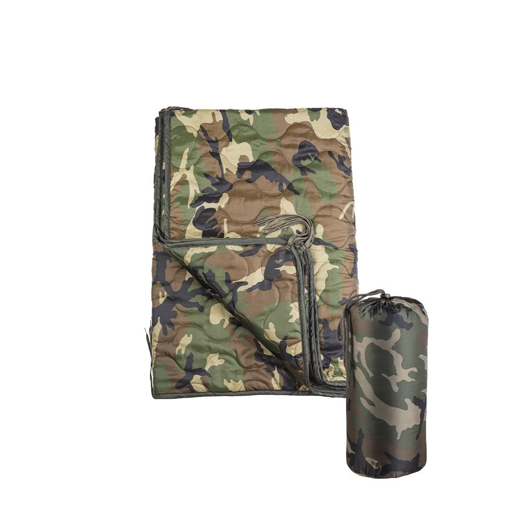 Forro para poncho Woobie multifunción verde MIL-TEC en poliéster 210T rip-stop con acolchado interior