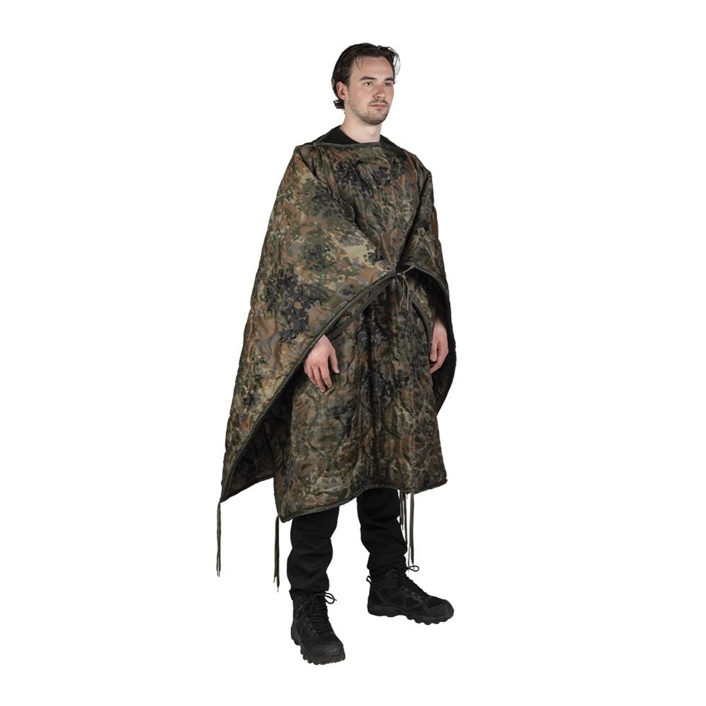 Inserto para poncho woobie verde MIL-TEC, poliéster 210T rip-stop con relleno interior, uso multifunción