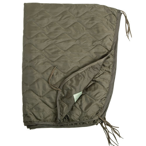 Colchoneta para Poncho US con funda Coyote mostrando la bolsa y la tela plegada