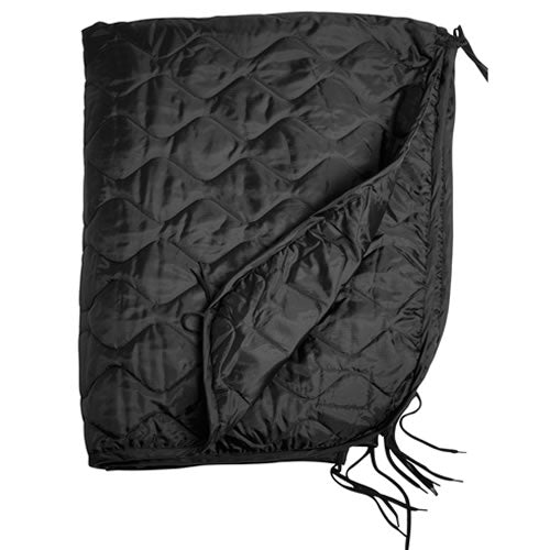 Colchoneta para Poncho US con funda Coyote mostrando la bolsa y la tela plegada