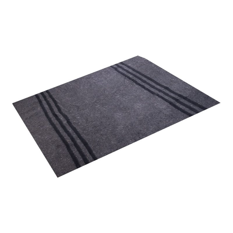 Manta gris con rayas 195 x 150 cm, 30% lana, 70% mezcla de fibras