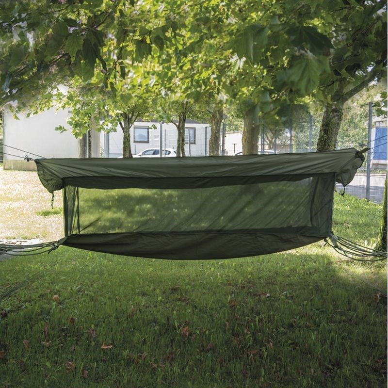 Red hamaca US JUNGLE cerrada con funda de transporte y toldo - cama 200x100 cm