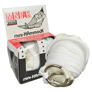 Hamaca mini blanca compacta para mochila, 190 cm, 150 kg