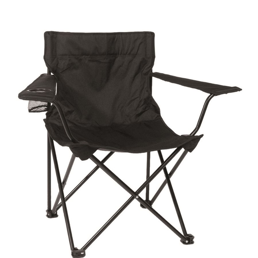 Sillón RELAX plegable verde, estructura de acero, funda de poliéster y portavasos, incluye bolsa de transporte