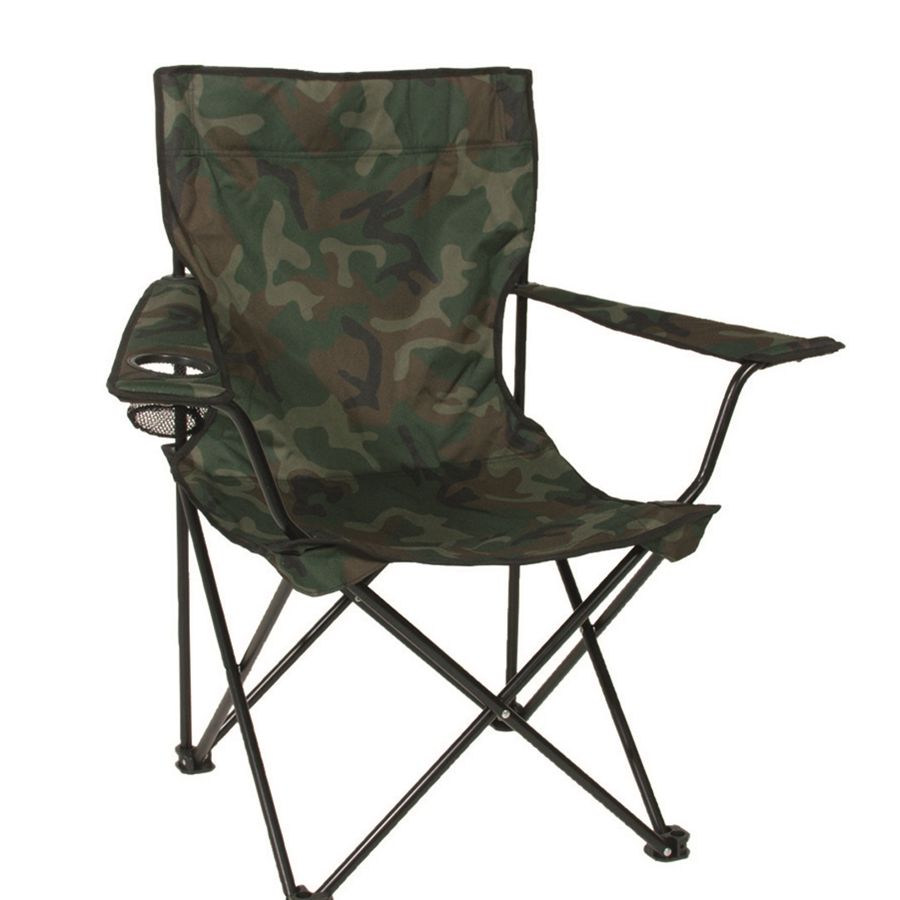 Sillón RELAX plegable verde, estructura de acero, funda de poliéster y portavasos, incluye bolsa de transporte
