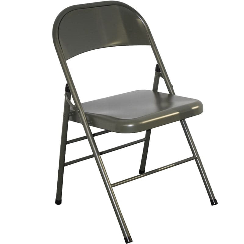 Silla metálica plegable modelo US verde