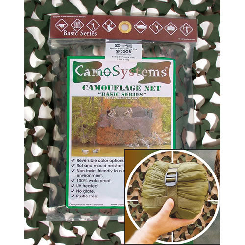 Imagen de la red de camuflaje ULTRA LIGHT WOODLAND 1,4 x 3 m con estampado marrón-verde