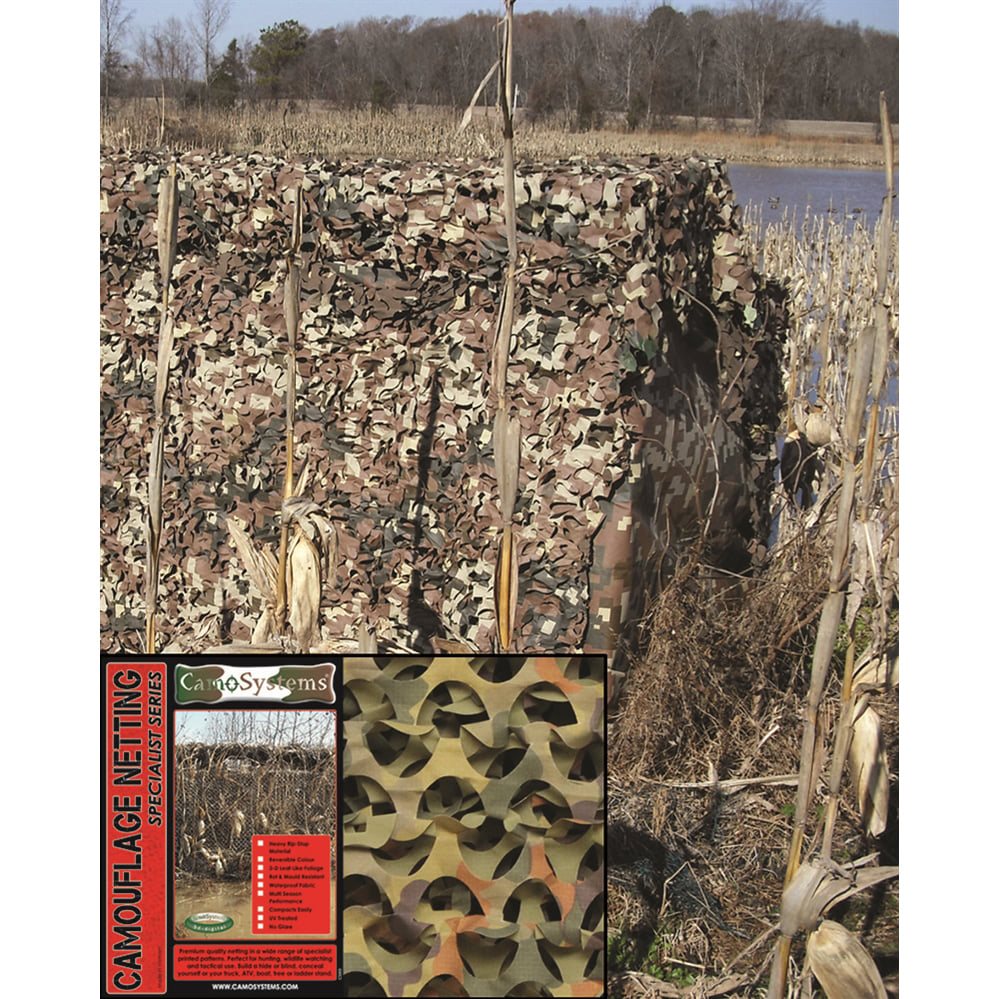 Red de camuflaje BASIC LIGHT FLECKTARN 1,1 x 3 m, impresión marrón-verde por ambas caras