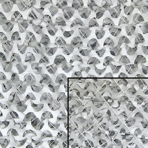 Red de camuflaje BASIC MIL blanca 3 x 3 m, poliéster resistente al agua y a hongos