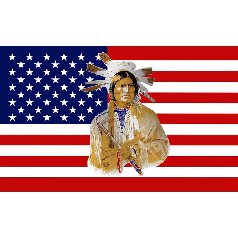 Bandera American Indian 90x150 cm con ojales metálicos, ROTHCO