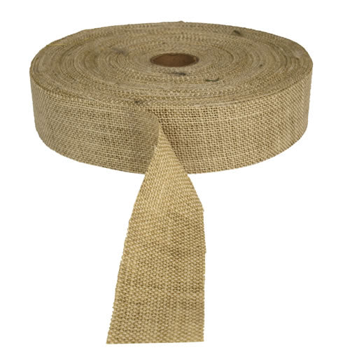 Cinta envolvente JUTA 5,5 cm x 50 m color natural en rollo