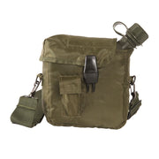 Cantimplora US 2L con funda verde, correa y clips alice