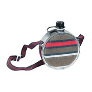 Botella WESTERN 0,75 l con correa y forro de fieltro, borde de aluminio