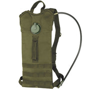Mochila de hidratación 3L verde con correas y boquilla