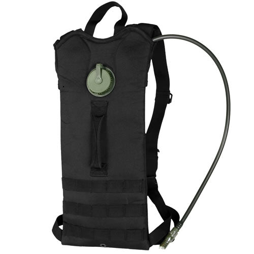 Mochila de hidratación 3L verde con depósito extraíble, correas ajustables y tubo con válvula