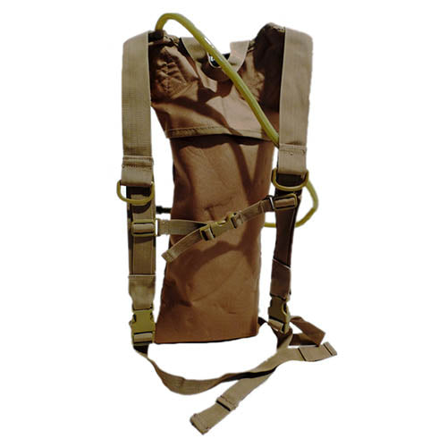 Mochila de hidratación 3L verde con correas y boquilla