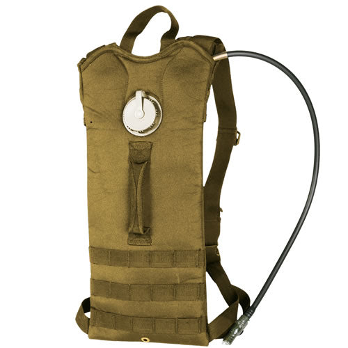 Mochila de hidratación 3L verde con depósito extraíble, correas ajustables y tubo con válvula