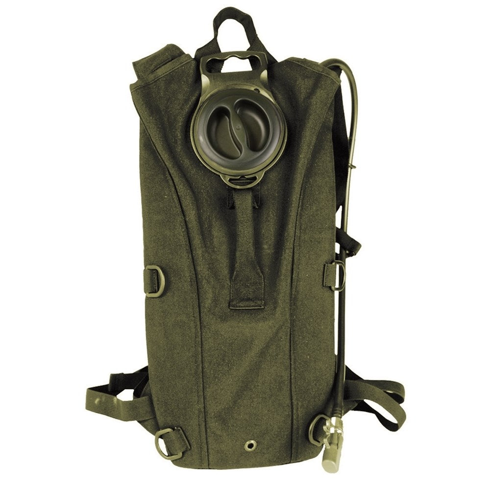 Mochila de hidratación MIL-SPEC 3L verde con correas y depósito extraíble, material 1000D cordura nylon