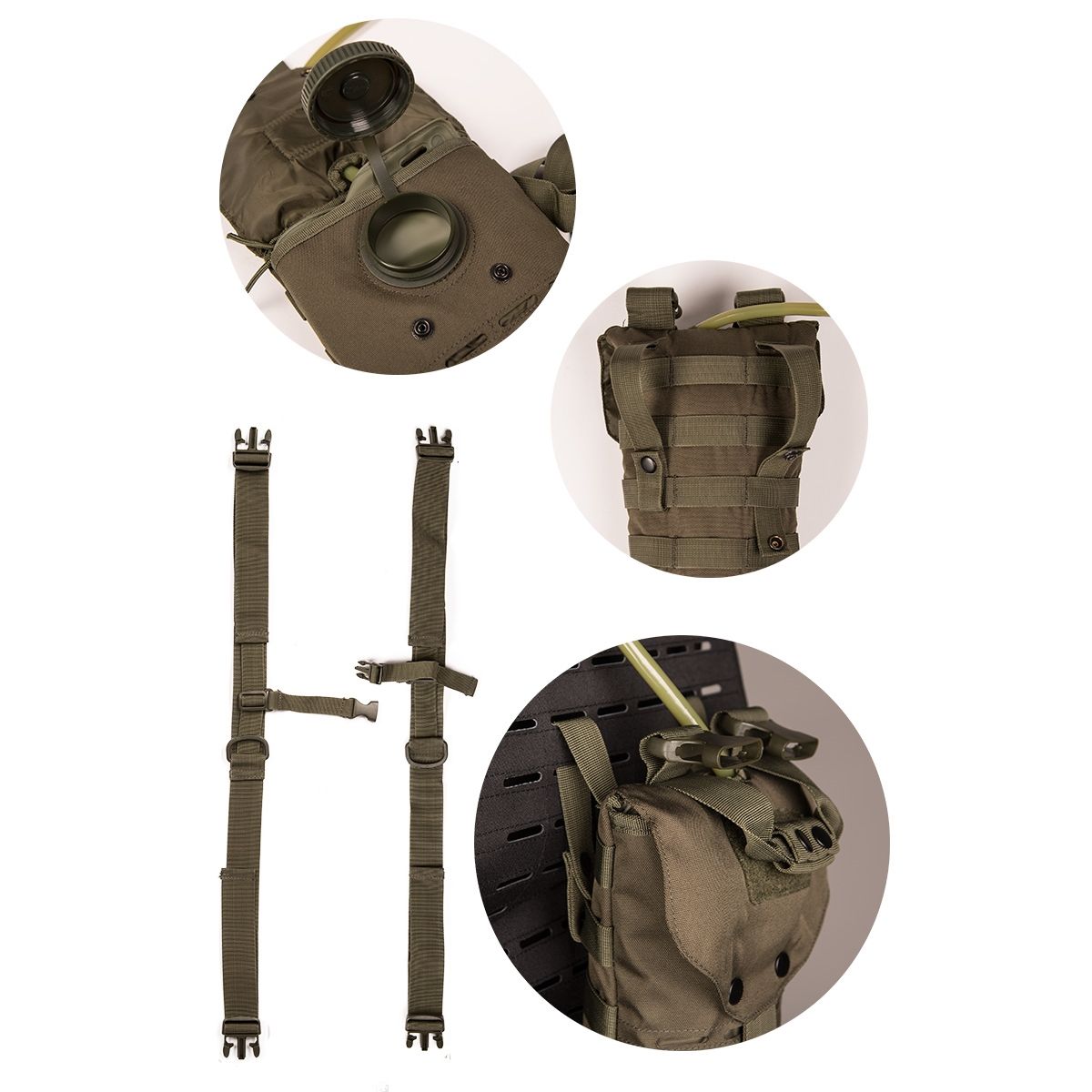 Mochila de hidratación LASER con depósito de 2,5 L en color verde
