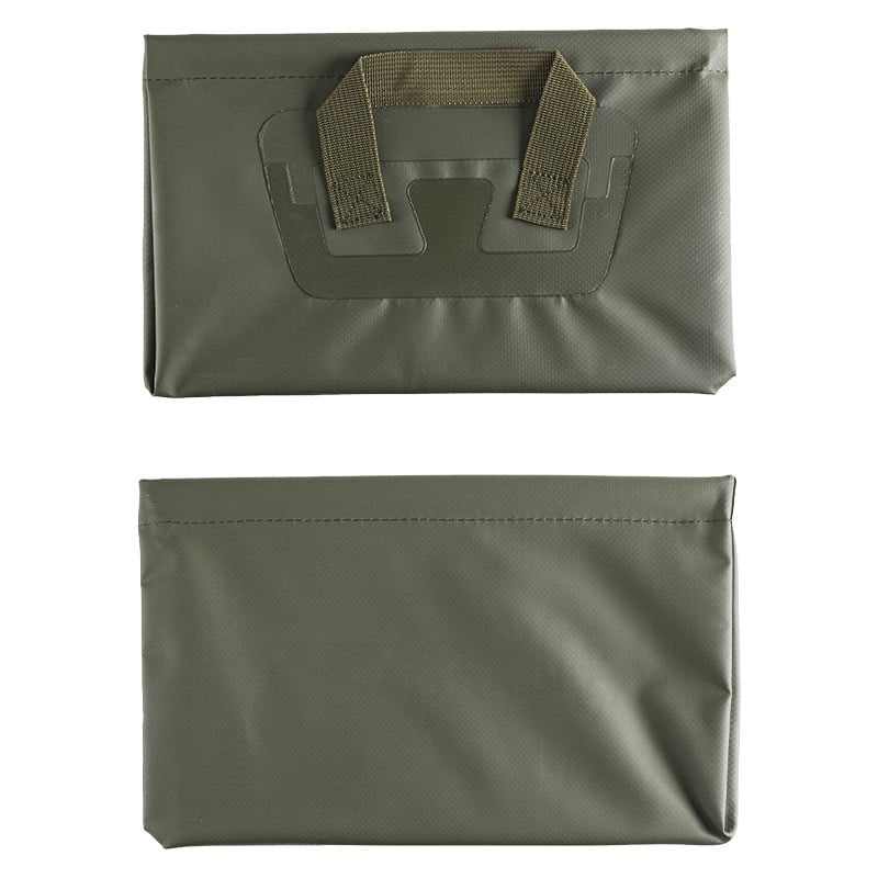 Recipiente plegable de PVC cuadrado verde 13 l, 28x28x17 cm