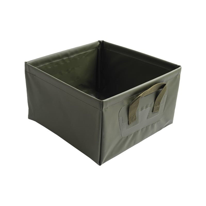 Recipiente plegable de PVC cuadrado verde 13 l, 28x28x17 cm