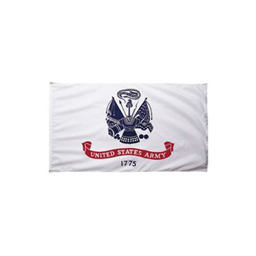 Bandera US ARMY 1775 blanca con emblema y dos ojales, 90x150 cm