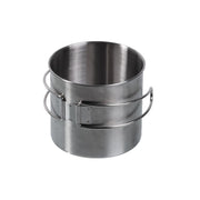 Taza de acero inoxidable 600 ml MIL-TEC con asas plegables