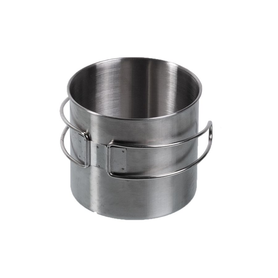 Taza de acero inoxidable 600 ml MIL-TEC con asas plegables