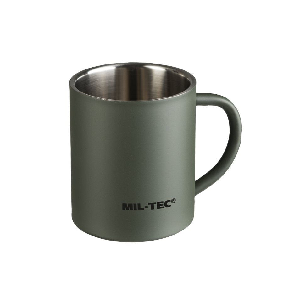 Taza térmica de acero inoxidable doble pared 300 ml color verde oliva