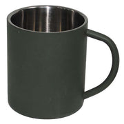 Taza termo de acero inoxidable de doble pared 450 ml color oliva mate