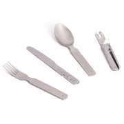 Cubiertos BW plegables 4 piezas de acero (cuchara, tenedor, cuchillo, abridor)