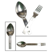 Cubiertos plegables réplica Wehrmacht: tenedor y cuchara en acero inoxidable