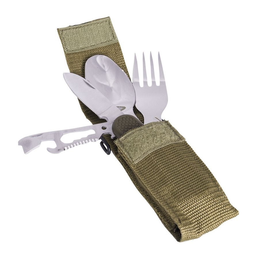 Cubiertos con navaja multiusos de bolsillo para camping y actividades al aire libre