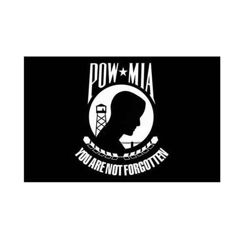 Bandera POW/MIA 90x150 cm con dos ojales metálicos para sujeción