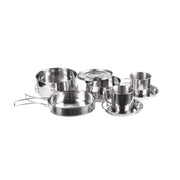 Juego de cocina de campamento acero inoxidable 8 piezas