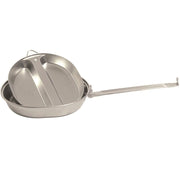 Set de comedor militar de acero inoxidable con sartén y plato dividido en dos