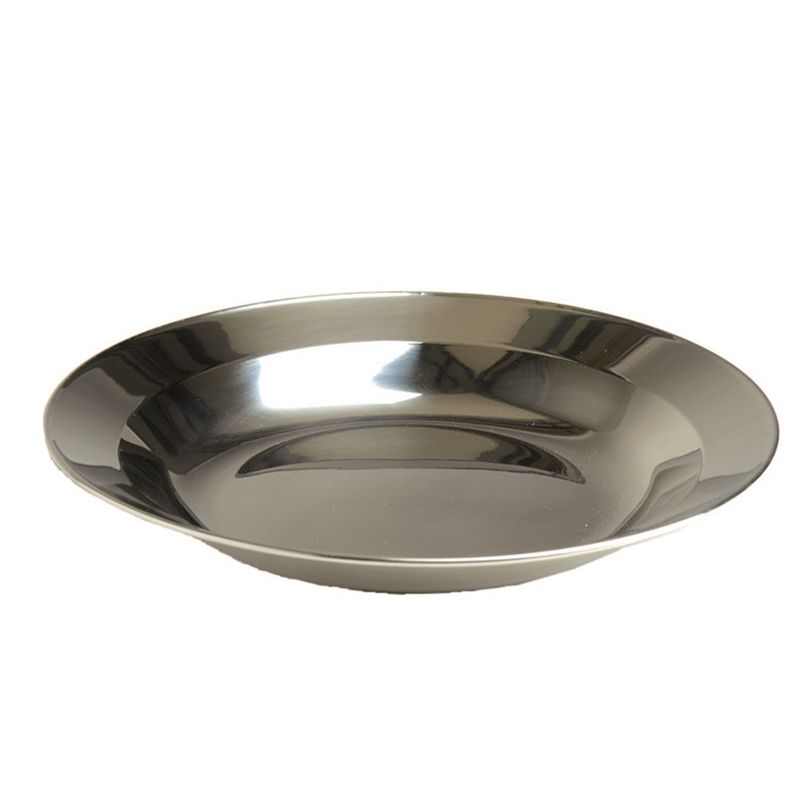 Plato profundo de acero inoxidable 22 cm con borde remallado