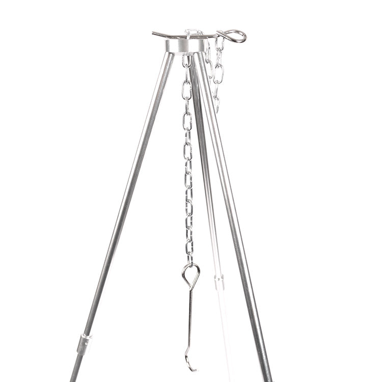 Trípode telescópico plegable para caldero con cadena y gancho, 458 g