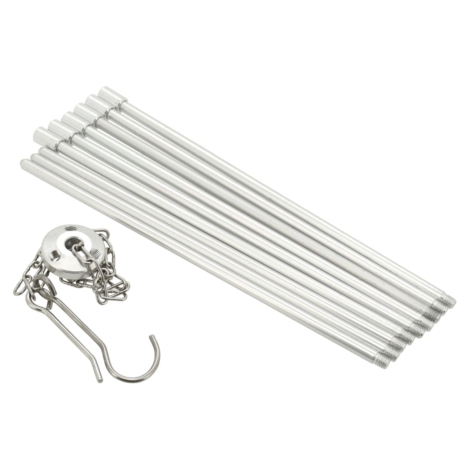 Trípode telescópico plegable para caldero con cadena y gancho, 458 g