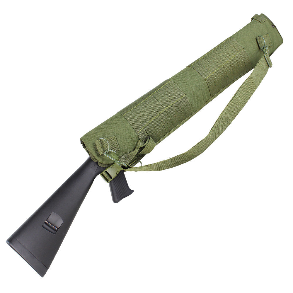 Funda para escopeta SHOTGUN con pasadores MOLLE en la parte trasera, correas PALS y anillas D en los laterales