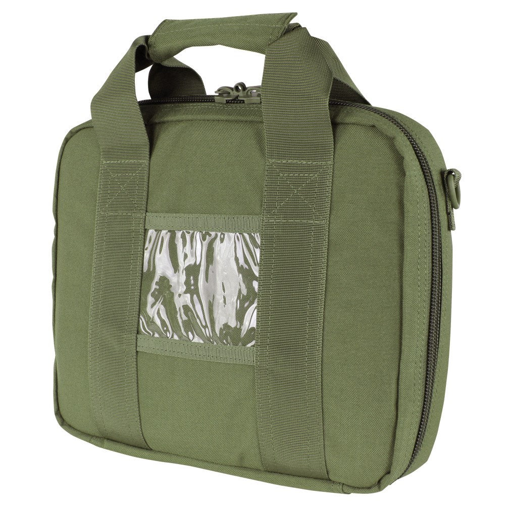 Bolsa para pistola verde pequeña acolchada