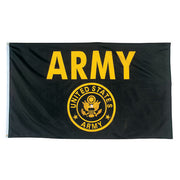 Bandera ARMY negra 90 x 150 cm con dos ojales metálicos