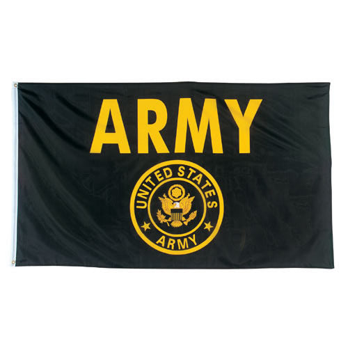 Bandera ARMY negra 90 x 150 cm con dos ojales metálicos