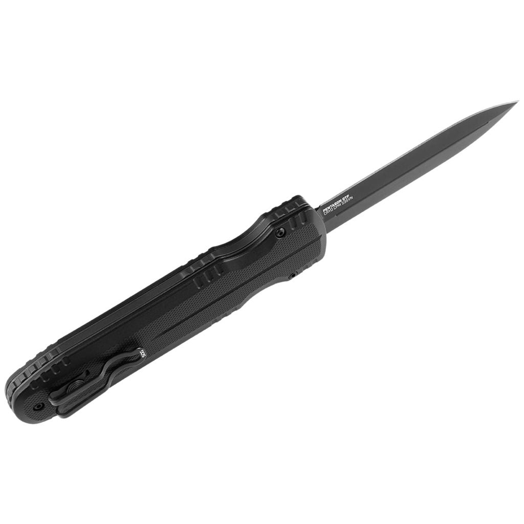 Cuchillo OTF PENTAGON BLACKOUT con hoja Cryo CPM S35VN nitrurado, hoja 9,63 cm y longitud total 23,06 cm