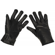 Guantes de cuero BW forrados negros - Rukavice kožené BW s podšívkou - 15061A