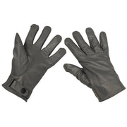 Guantes de cuero BW forrados, color gris - 15061M