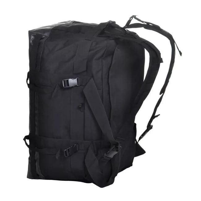 Bolsa GURKHA 65 l carry-all negra, diseño táctico para equipo y viajes