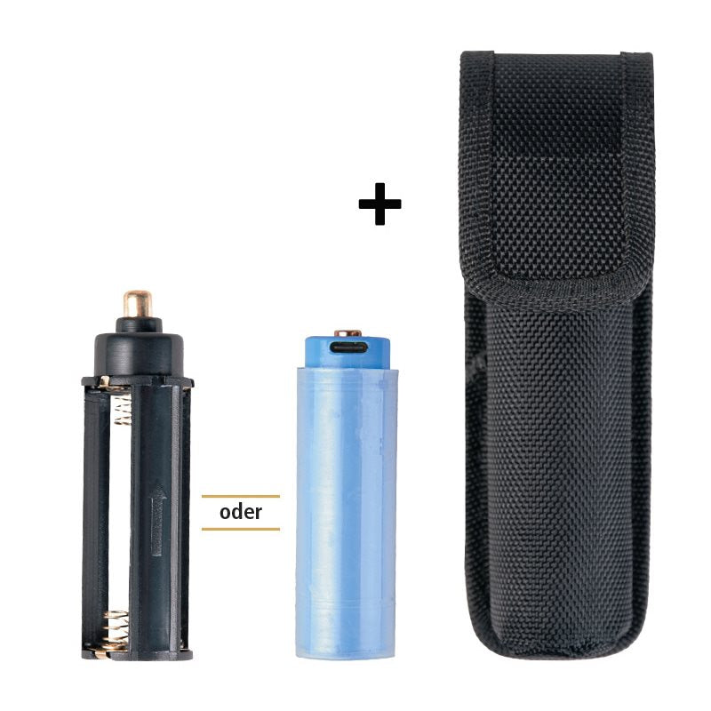 Linterna MISSION 1000 lm negra recargable con Luminus SST-40