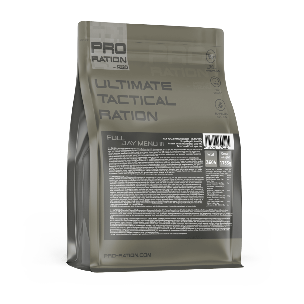 Ultimate Tactical Ration FULL DAY MENU III
