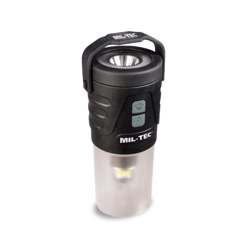 Lámpara recargable MIL-TEC 410lm IPX4 negra para exterior